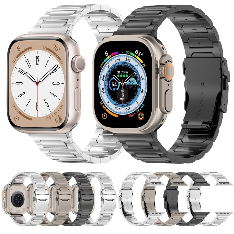 For Apple Watch SE 2023 44mm I-Shaped Titanium Metal Watch Band(Titanium) - Watch Bands by PMC TechLife | Online Shopping South Africa | PMC TechLife