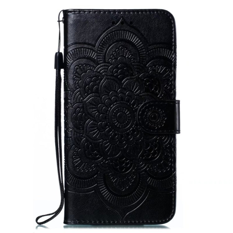 For Google Pixel 9 Sun Mandala Embossing Pattern Phone Leather Case(Black) - Google Cases by PMC TechLife | Online Shopping South Africa | PMC TechLife | Buy Now Pay Later Mobicred