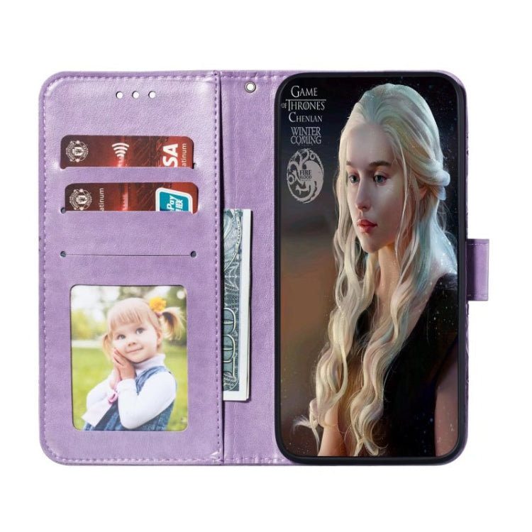 For Google Pixel 9 Sun Mandala Embossing Pattern Phone Leather Case(Purple) - Google Cases by PMC TechLife | Online Shopping South Africa | PMC TechLife | Buy Now Pay Later Mobicred