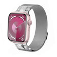 For Apple Watch Series 2 42mm Mecha Style Milanese Metal Watch Band(Titanium Silver) - Watch Bands by PMC TechLife | Online Shopping South Africa | PMC TechLife | Buy Now Pay Later Mobicred