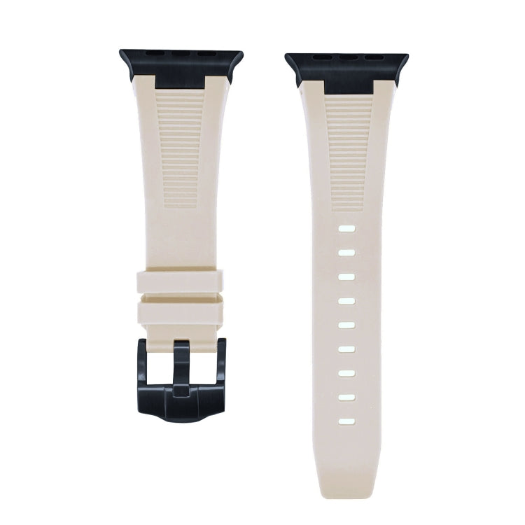 For Apple Watch Ultra 2 49mm Loners Liquid Silicone Watch Band(Black Starlight)