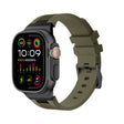 For Apple Watch Ultra 49mm Loners Liquid Silicone Watch Band(Black Green) - Watch Bands by PMC TechLife | Online Shopping South Africa | PMC TechLife