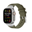 For Apple Watch Ultra 49mm Loners Liquid Silicone Watch Band(Silver Green) - free shipping - PMC TechLife - Order now!