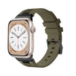 For Apple Watch Series 8 45mm Loners Liquid Silicone Watch Band(Black Green) - Watch Bands by PMC TechLife | Online Shopping South Africa | PMC TechLife