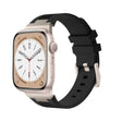 For Apple Watch Series 8 45mm Loners Liquid Silicone Watch Band(Titanium Black) - Watch Bands by PMC TechLife | Online Shopping South Africa | PMC TechLife