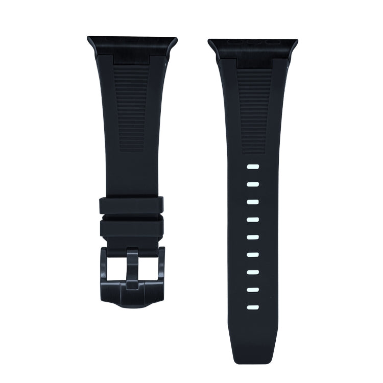 For Apple Watch Series 2 42mm Loners Liquid Silicone Watch Band(Black Black) - free shipping - PMC TechLife - Order now!