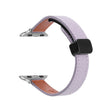 For Apple Watch Ultra 2 49mm Slim Magnetic Buckle Genuine Leather Watch Band(Litchi Lavender) - Watch Bands by PMC TechLife | Online Shopping South Africa | PMC TechLife | Buy Now Pay Later Mobicred