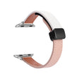 For Apple Watch Ultra 49mm Slim Magnetic Buckle Genuine Leather Watch Band(Litchi Pink Beige) - Watch Bands by PMC TechLife | Online Shopping South Africa | PMC TechLife | Buy Now Pay Later Mobicred