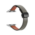 For Apple Watch 42mm Slim Magnetic Buckle Genuine Leather Watch Band(Plain Avocado Green) - free shipping - PMC TechLife - Order now!