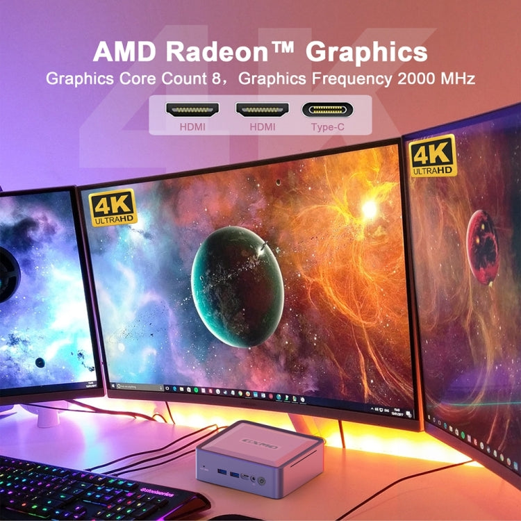 GXMO U58 Windows 11 AMD Ryzen 7-5825U 8 Core Processor Mini Computer, Specification:Without RAM & SSD - free shipping - PMc TechLife - Order now!