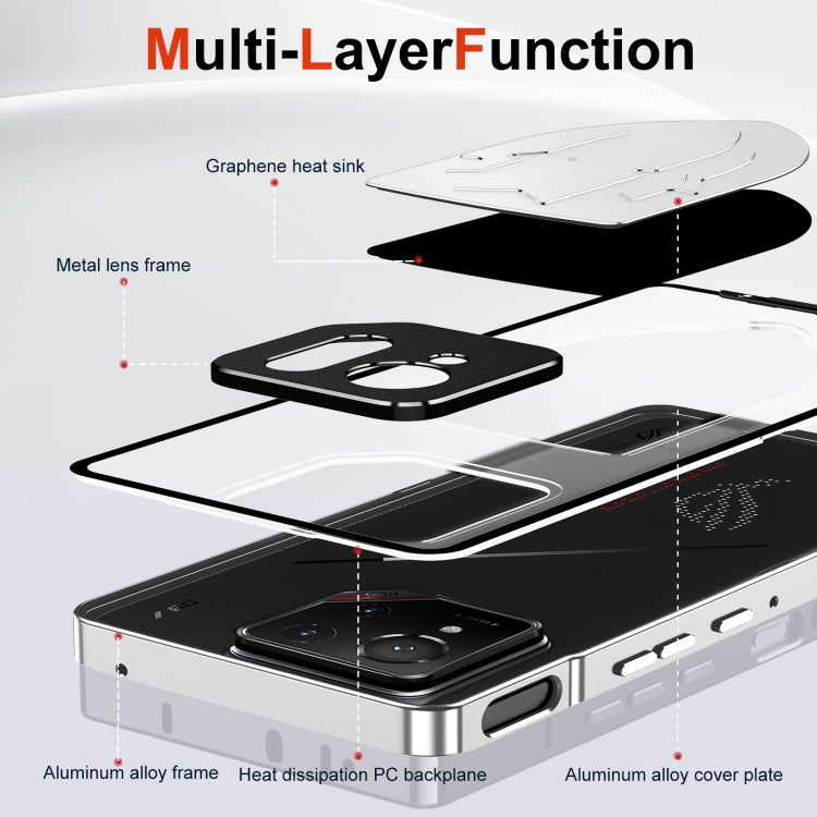 For ASUS ROG Phone 9 / 9 Pro Metal Cooling Phone Case(Silver)