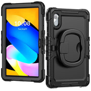 For Lenovo Xiaoxin Pad 2024 / 2025 Handle Silicone Hydric PC Tablet Case with Shoulder Strap(Black)