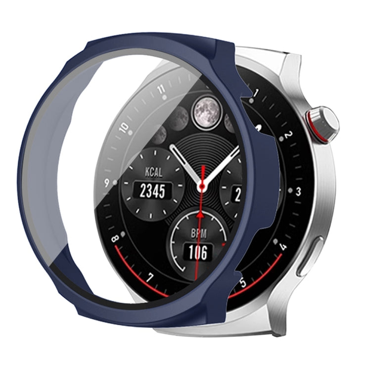 For Aigo Smart Watch V8 PC + Tempered Film Integrated Watch Protective Case(Midnight Blue) - Watch Case by PMC TechLife | Online Shopping South Africa | PMC TechLife