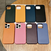 For iPhone 16 Pure Color Leather Magsafe Magnetic Phone Case(Dark Green)