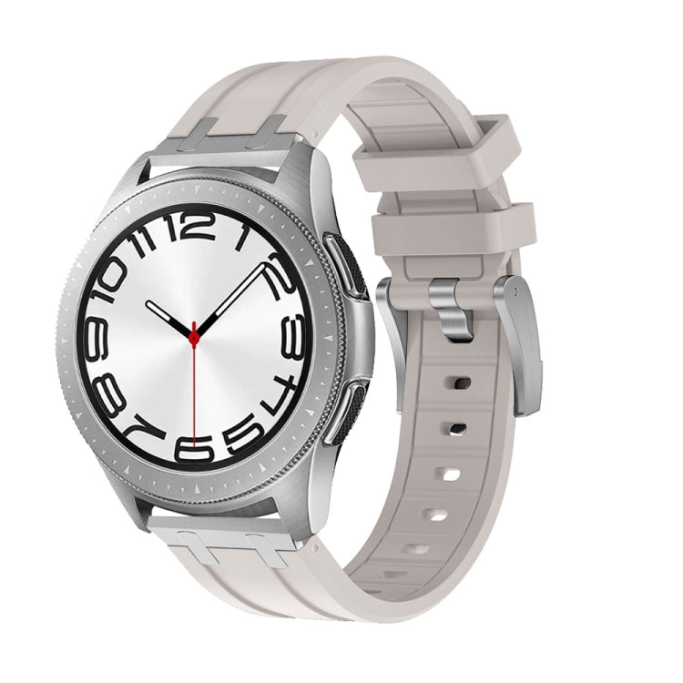 20mm Flat Head Silicone Watch Band(Silver Starlight) - 20mm Bands by PMC TechLife | Online Shopping South Africa | PMC TechLife