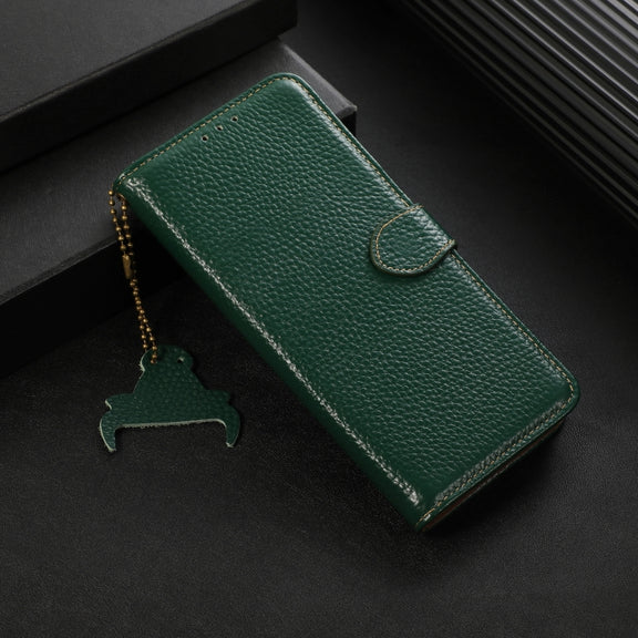 For OnePlus Nord CE4 5G / K12 5G Genuine Leather Litchi Texture RFID Leather Phone Case(Green)
