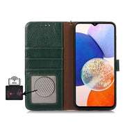 For OnePlus Nord CE4 5G / K12 5G Genuine Leather Litchi Texture RFID Leather Phone Case(Green)