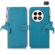 For OnePlus Ace 5 / 13R 5G Genuine Leather Litchi Texture RFID Leather Phone Case(Blue) - free shipping - PMC TechLife - Order now!