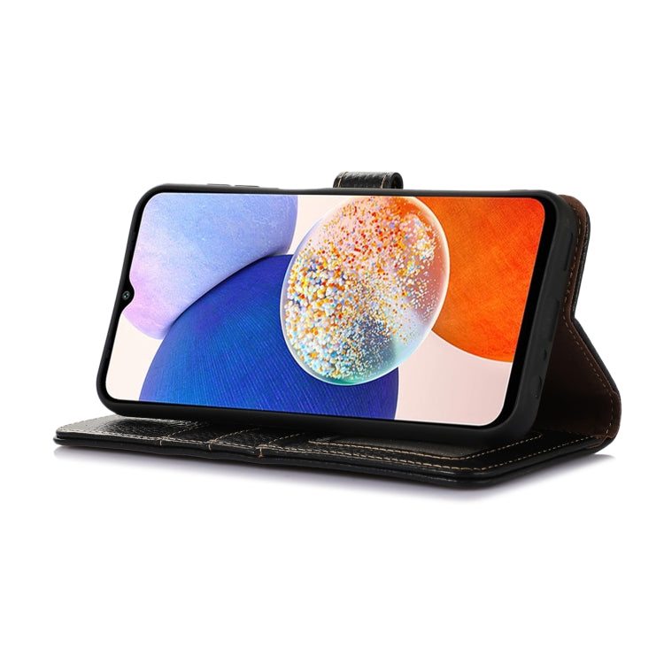 For Google Pixel 9 Pro Genuine Leather Litchi Texture RFID Leather Phone Case(Black) - Google Cases by PMC TechLife | Online Shopping South Africa | PMC TechLife | Buy Now Pay Later Mobicred