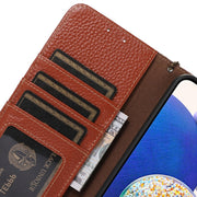 For Google Pixel 9 Genuine Leather Litchi Texture RFID Leather Phone Case(Coffee)