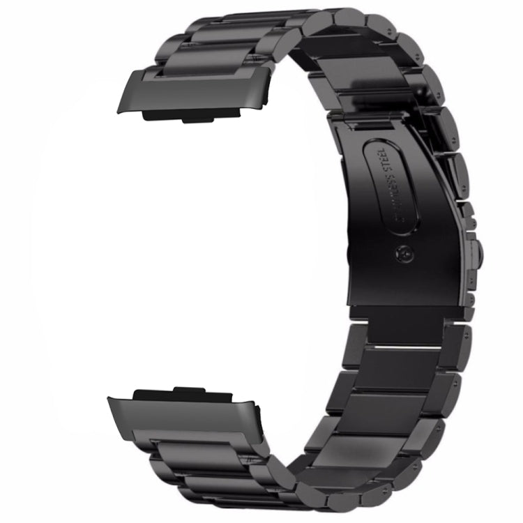 For Huawei Watch D Three-Bead Stainless Steel Watch Band(Black) - Watch Bands by PMC TechLife | Online Shopping South Africa | PMC TechLife
