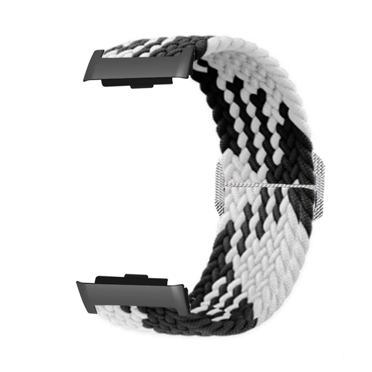 For Huawei Watch D Adjustable Woven Nylon Watch Band(Black White) - Watch Bands by PMC TechLife | Online Shopping South Africa | PMC TechLife