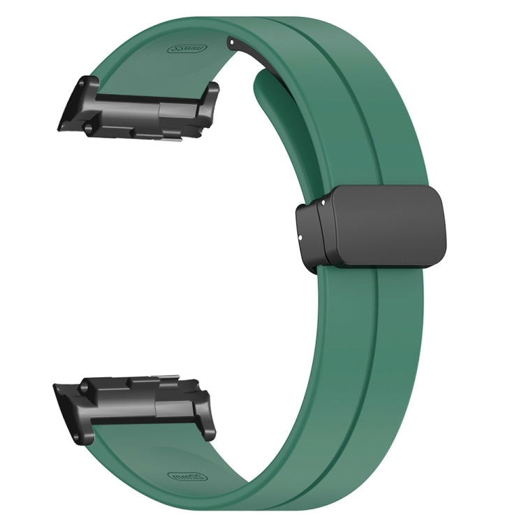 For Huawei Watch D Solid Color Folding Magnetic Buckle Silicone Watch Band(Army Green) - Watch Bands by PMC TechLife | Online Shopping South Africa | PMC TechLife