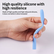 For Apple Pencil (USB-C) Double Cap Contrasting Color Silicone Protective Case(Orange)