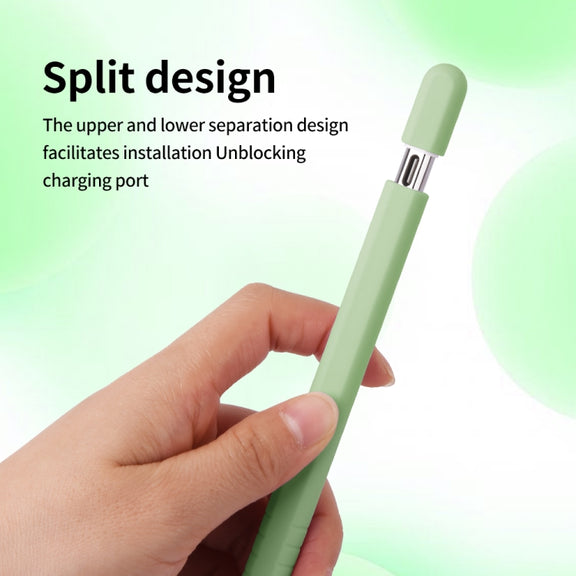 For Apple Pencil (USB-C) Solid Color Silicone Protective Case(White)