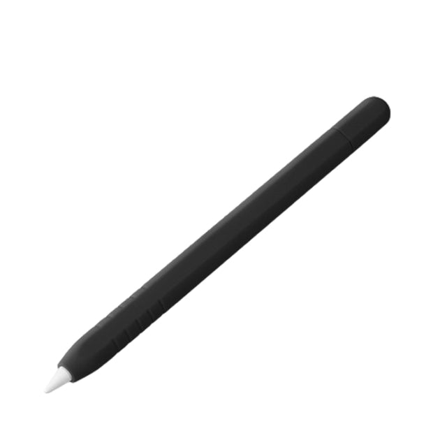 For Apple Pencil (USB-C) Solid Color Silicone Protective Case(Black)
