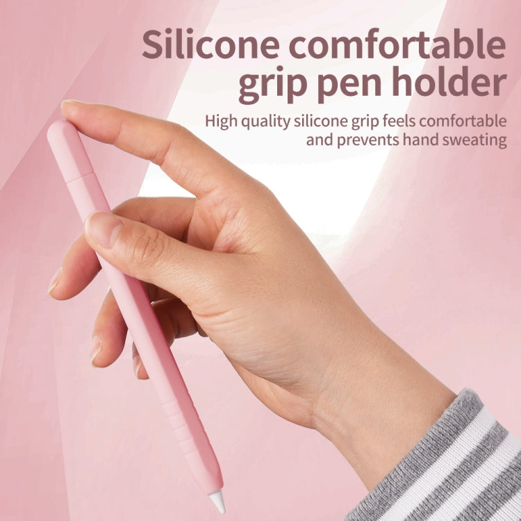For Apple Pencil (USB-C) Solid Color Silicone Protective Case(Matcha Green)