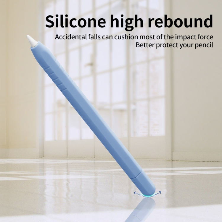 For Apple Pencil (USB-C) Solid Color Silicone Protective Case(Matcha Green)