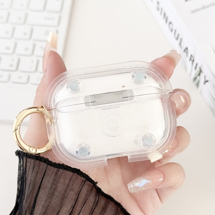 For AirPods Pro 1 Magnetic Clear Armor TPU TWS Earphone Case(Tansparent)