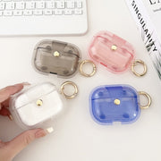 For AirPods Pro 1 Magnetic Clear Armor TPU TWS Earphone Case(Tansparent)
