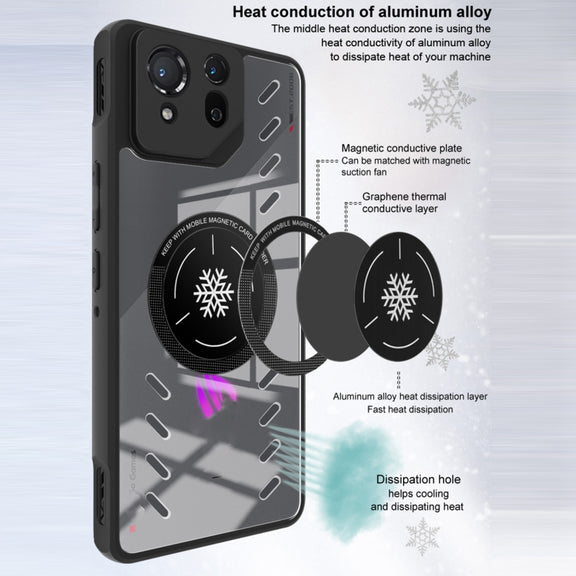 For Asus ROG Phone 8 / 8 Pro imak UX-9A Series Four-corner Airbag Shockproof Heat Dissipation Phone Case