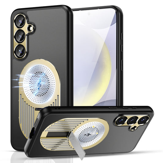 For Samsung Galaxy S24 FE 5G Heat Dissipation Aromatherapy MagSafe Holder Phone Case(Gold) - free shipping - PMC Jewellery - Order now!