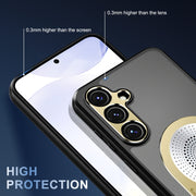 For Samsung Galaxy S24 FE 5G Heat Dissipation Aromatherapy MagSafe Holder Phone Case(Gold)