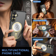 For Samsung Galaxy S24 FE 5G Heat Dissipation Aromatherapy MagSafe Holder Phone Case(Gold)