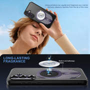 For Samsung Galaxy S24 FE 5G Heat Dissipation Aromatherapy MagSafe Holder Phone Case(Purple)