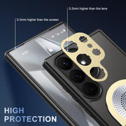For Samsung Galaxy S25 Ultra 5G Heat Dissipation Aromatherapy MagSafe Holder Phone Case(Gold)