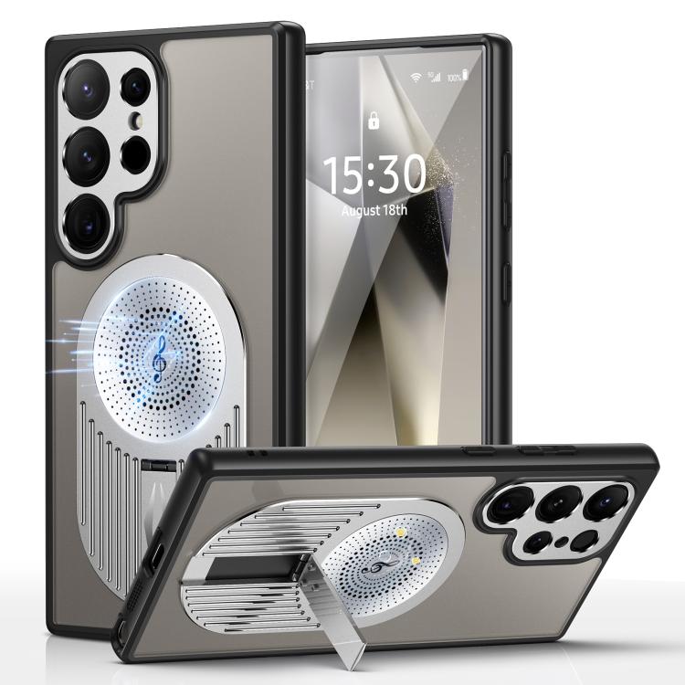 For Samsung Galaxy S25 Ultra 5G Heat Dissipation Aromatherapy MagSafe Holder Phone Case(Silver) - free shipping - PMC TechLife - Order now!