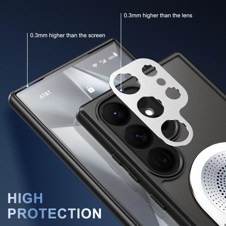 For Samsung Galaxy S25 Ultra 5G Heat Dissipation Aromatherapy MagSafe Holder Phone Case(Silver) - free shipping - PMC TechLife - Order now!