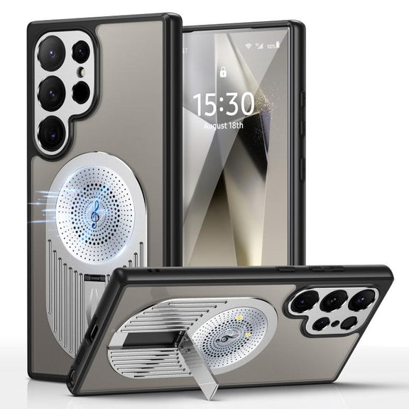 For Samsung Galaxy S25 Ultra 5G Heat Dissipation Aromatherapy MagSafe Holder Phone Case(Silver)