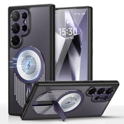 For Samsung Galaxy S25 Ultra 5G Heat Dissipation Aromatherapy MagSafe Holder Phone Case(Purple)
