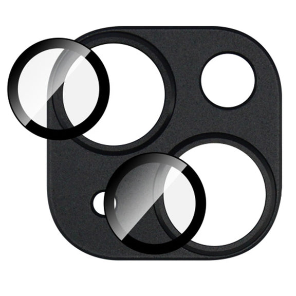 For iPhone 15 / 15 Plus IMAK Metal Armor Premium Camera Protector Film(Black)
