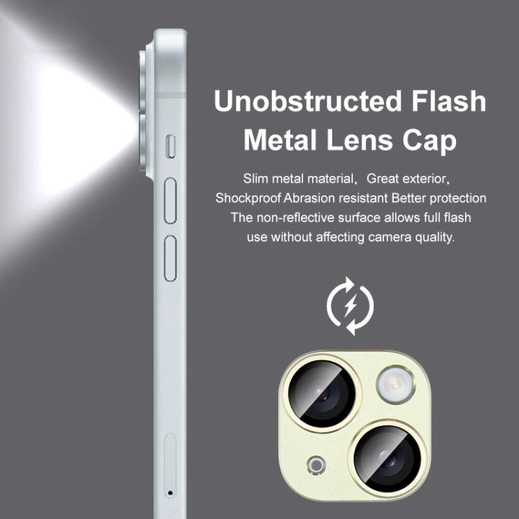 For iPhone 15 / 15 Plus IMAK Metal Armor Premium Camera Protector Film(Black)