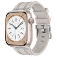 For Apple Watch SE 44mm Stone Grain Liquid Silicone Watch Band(Silver Starlight) - Watch Bands by PMC TechLife | Online Shopping South Africa | PMC TechLife