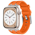 For Apple Watch Series 4 44mm Stone Grain Liquid Silicone Watch Band(Sliver Orange) - free shipping - PMC TechLife - Order now!