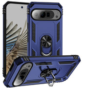 For Google Pixel 9 Pro Shockproof TPU + PC Phone Case with Holder(Blue)
