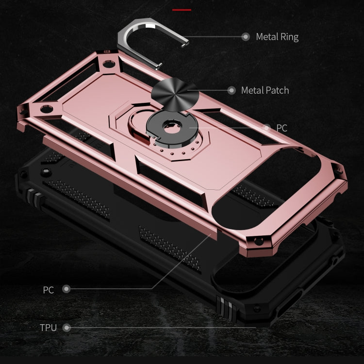 For Google Pixel 9 Pro Shockproof TPU + PC Phone Case with Holder(Rose Gold) - Google Cases by PMC TechLife | Online Shopping South Africa | PMC TechLife | Buy Now Pay Later Mobicred